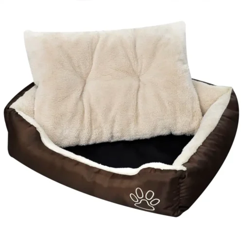 vidaXL Warm Dog Bed with Padded Cushion L